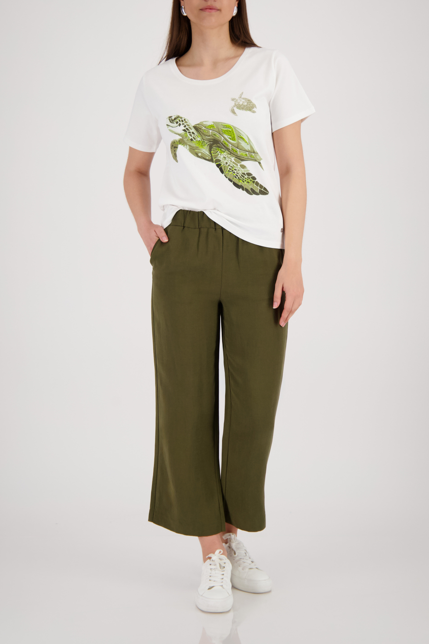 Monari Teknőcmintás póló (zöld) - ekrü, 2. kép | MyBerill Boutique