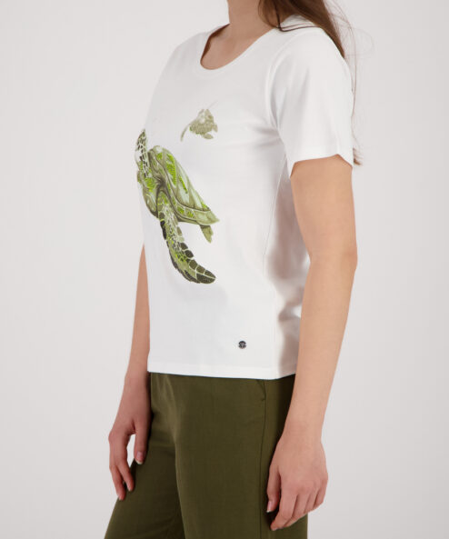 Monari Teknőcmintás póló (zöld) - ekrü, 3. kép | MyBerill Boutique