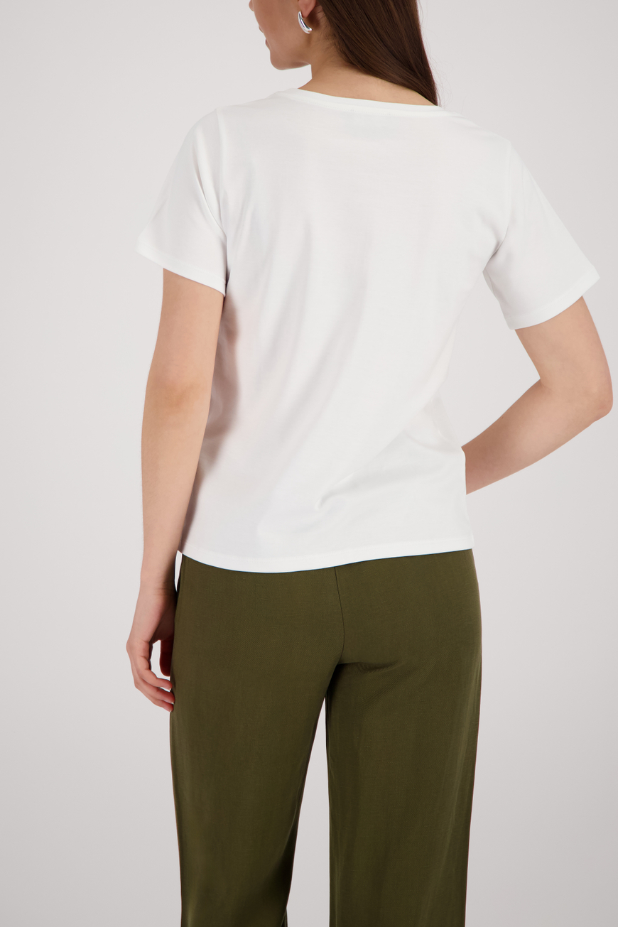 Monari Teknőcmintás póló (zöld) - ekrü, 4. kép | MyBerill Boutique