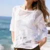 Monari Kötött pulóver cornelly mintával - 3/4-es ujjú | MyBerill Boutique