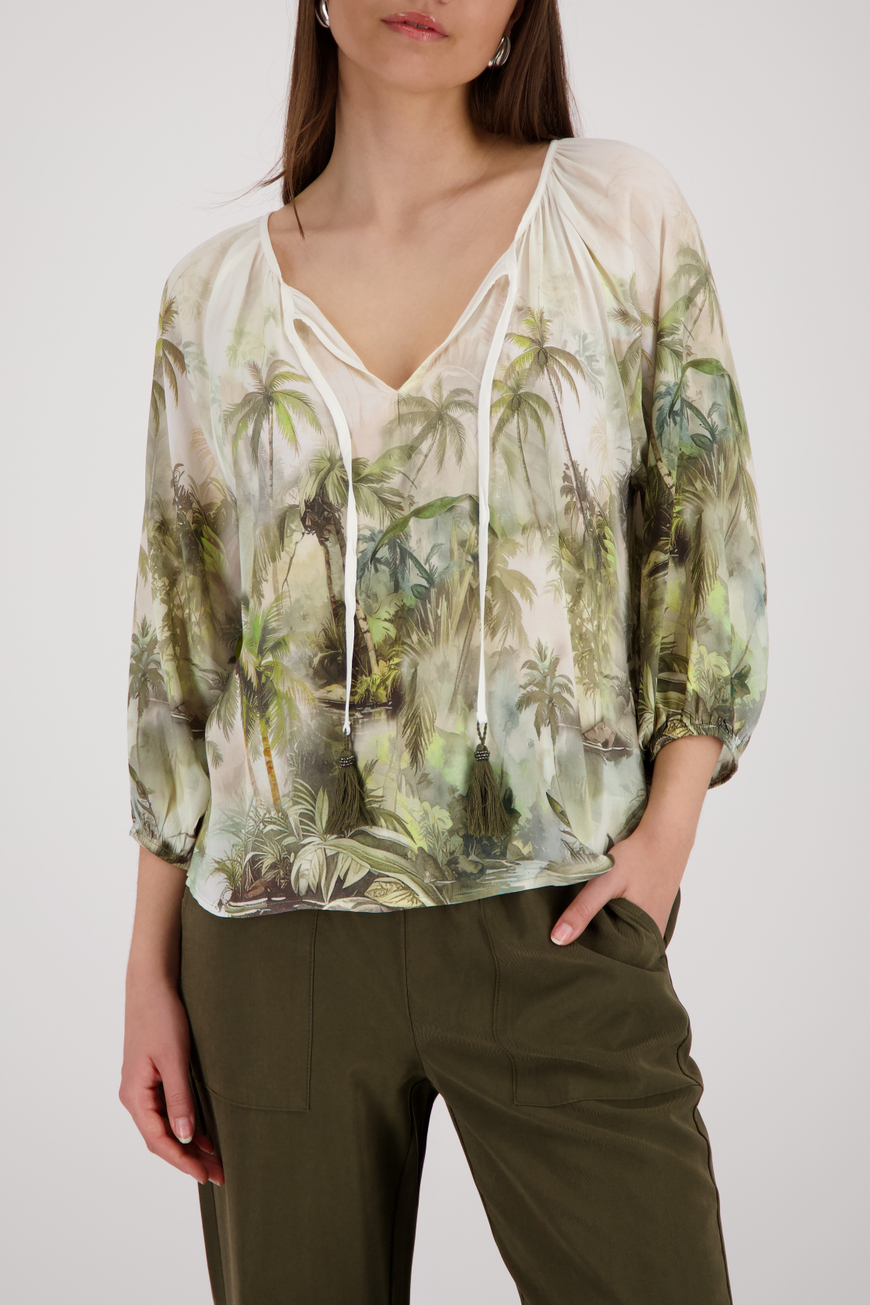 Monari Trópusi mintás blúz - 3/4-es ujjú, 3. kép | MyBerill Boutique