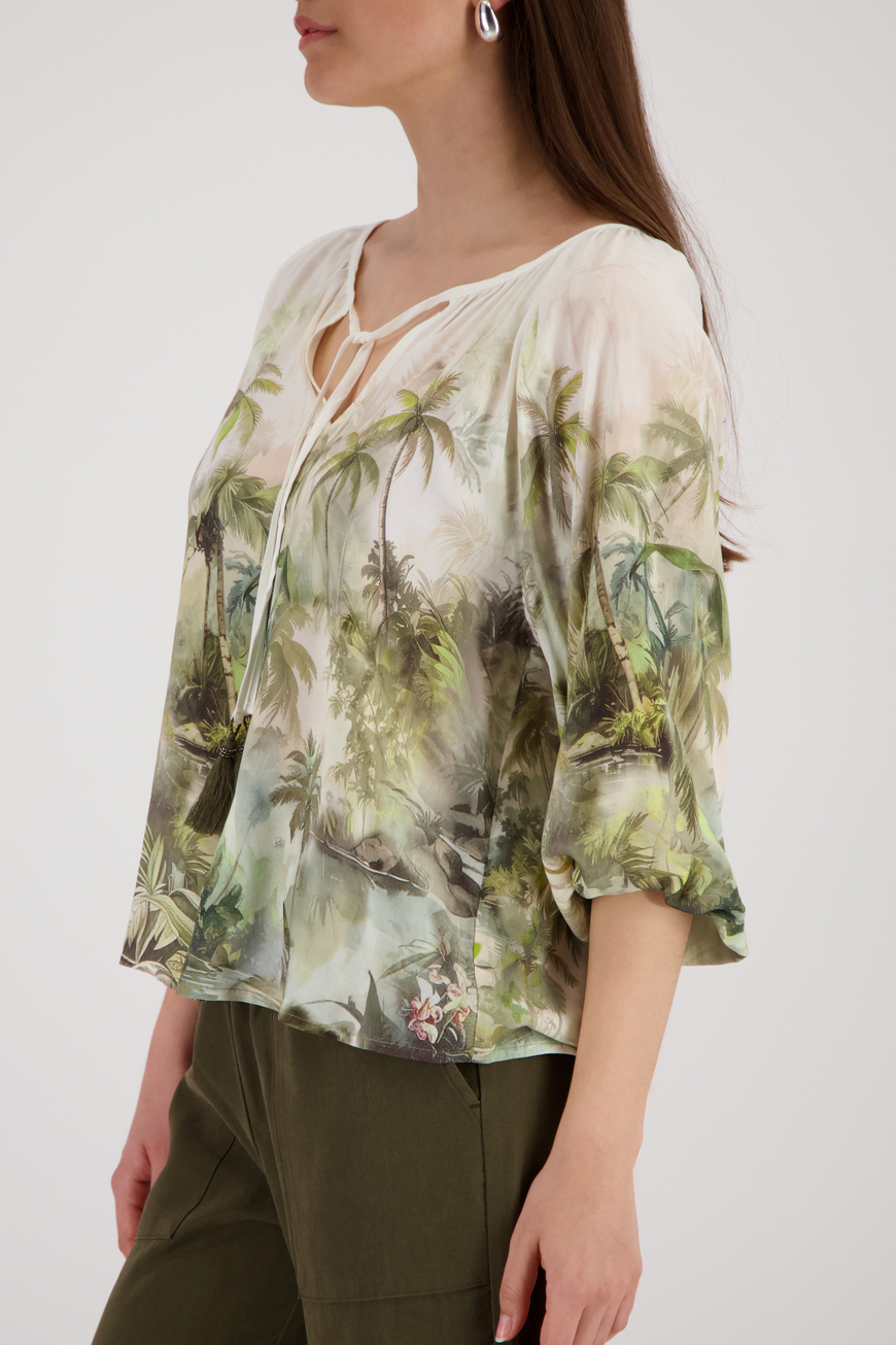 Monari Trópusi mintás blúz - 3/4-es ujjú, 4. kép | MyBerill Boutique