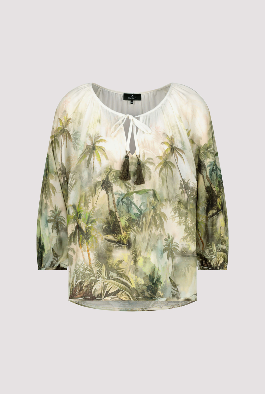 Monari Trópusi mintás blúz - 3/4-es ujjú, 6. kép | MyBerill Boutique