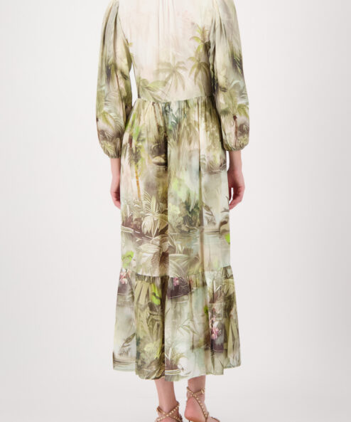Monari Trópusi mintás ruha maxi - 3/4-es ujjú, 5. kép | MyBerill Boutique