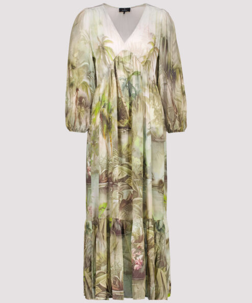 Monari Trópusi mintás ruha maxi - 3/4-es ujjú, 4. kép | MyBerill Boutique
