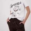 Monari Espresso mintás póló - barna | MyBerill Boutique