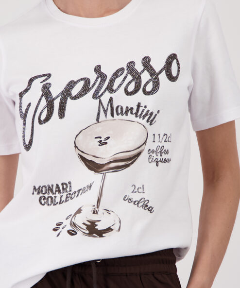 Monari Espresso mintás póló - barna, 3. kép | MyBerill Boutique
