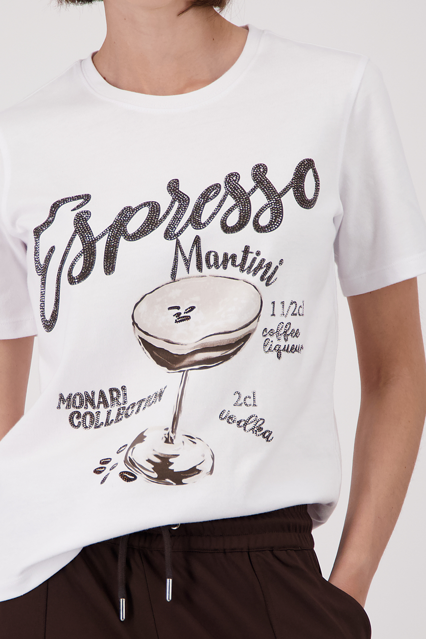 Monari Espresso mintás póló - barna, 3. kép | MyBerill Boutique