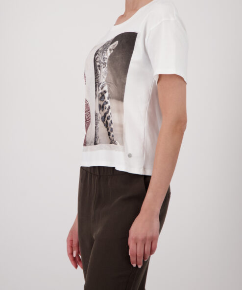 Monari Leopárdmintás póló - ekrü, 4. kép | MyBerill Boutique