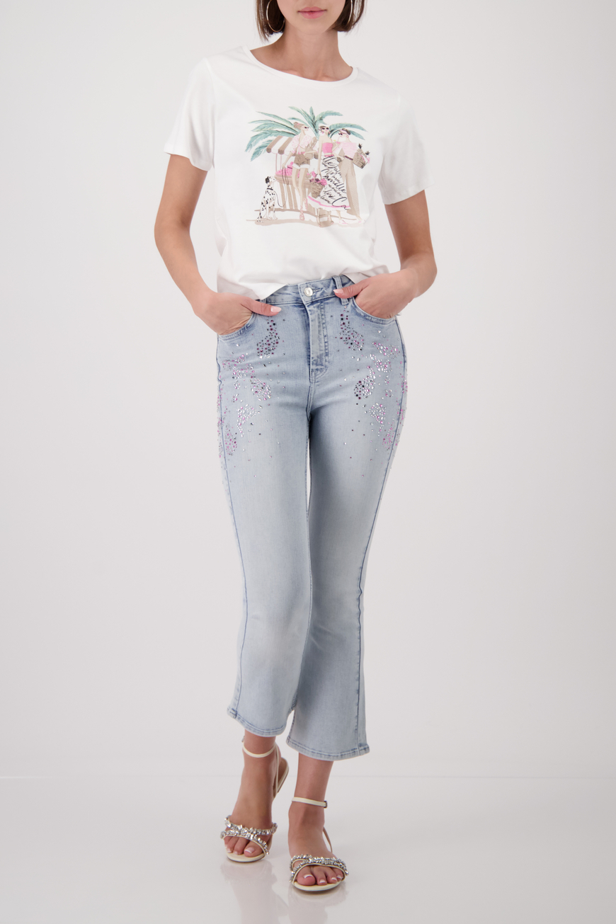 Monari fehér felső női mintával - ekrü, 2. kép | MyBerill Boutique