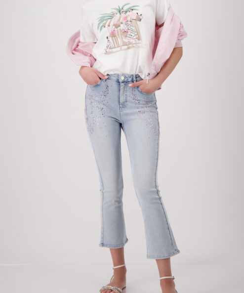 Monari fehér felső női mintával - ekrü, 6. kép | MyBerill Boutique