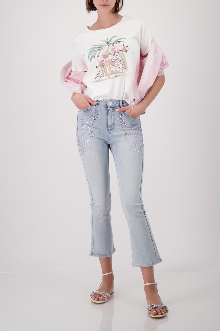 Monari fehér felső női mintával - ekrü, 6. kép | MyBerill Boutique