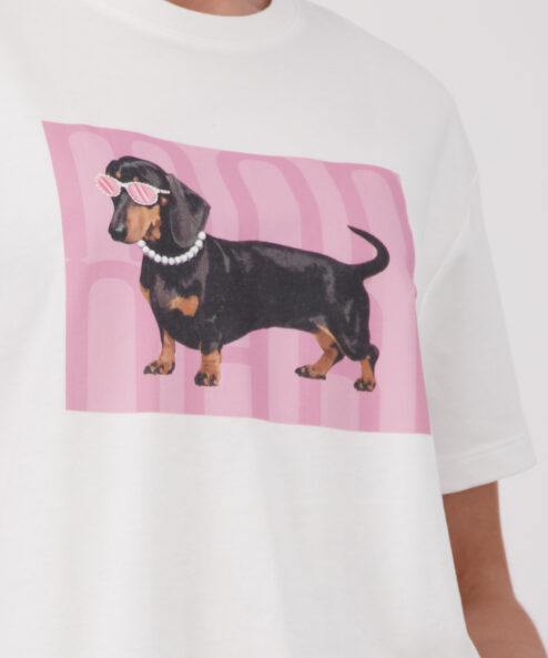 Monari Tacskó mintás póló - ekrü, 4. kép | MyBerill Boutique