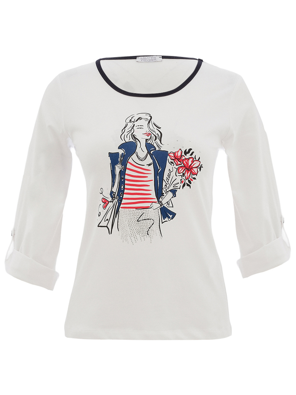 Dolcezza felső női motívummal - 3/4-es ujjú, 3. kép | MyBerill Boutique