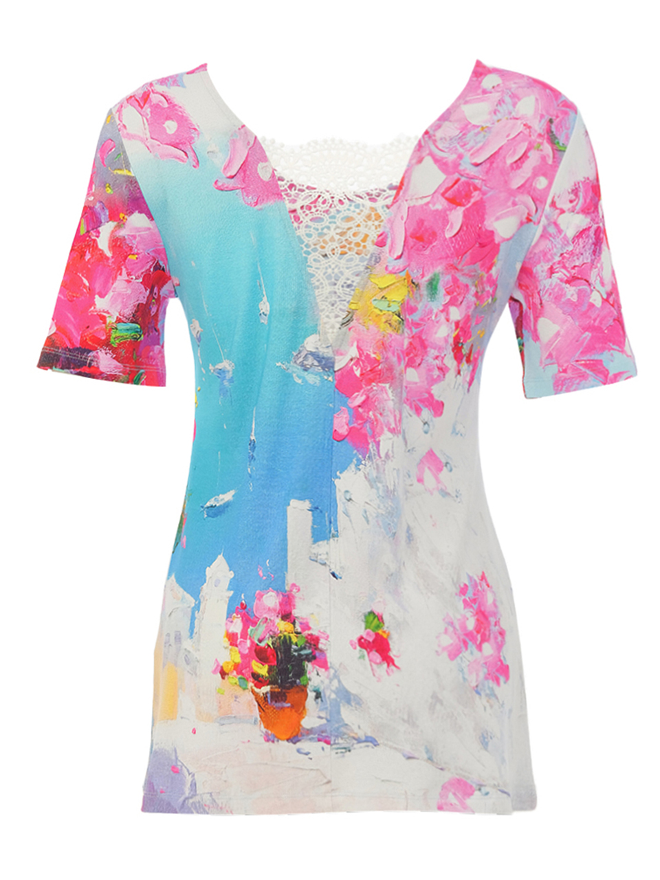 Dolcezza “Nyár Santoriniben” Felső csipke betétes - Blúz, 3. kép | MyBerill Boutique