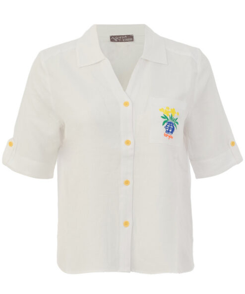 Dolcezza “A Kézzel készített kertem” Fehér Blúz - 3/4-es ujjú, 4. kép | MyBerill Boutique
