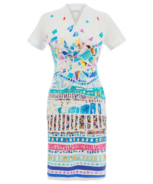Dolcezza “A szél levegője ezer színben”V nyakú ruha - Dolcezza, 3. kép | MyBerill Boutique