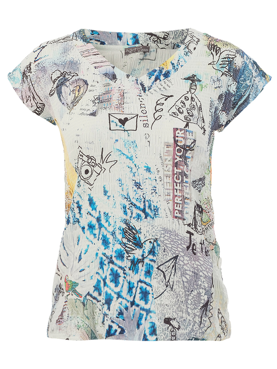 Dolcezza “Kollázs 46” felső - acélkék | MyBerill Boutique