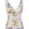 Dolcezza “Kézzel készített kertem” Tankini Felső - acélkék | MyBerill Boutique