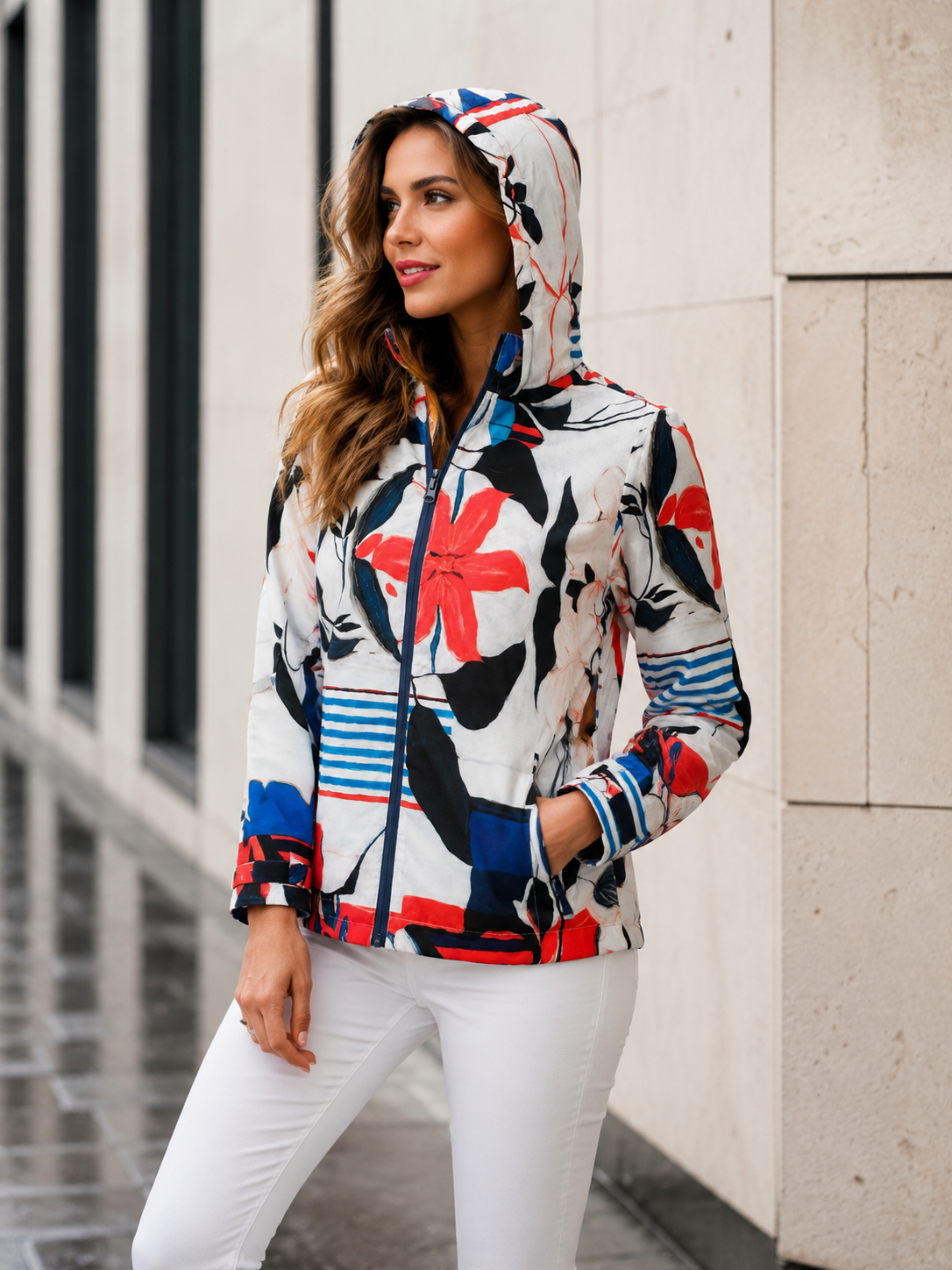 Dolcezza “Összefonódó” Esőkabát - acélkék | MyBerill Boutique