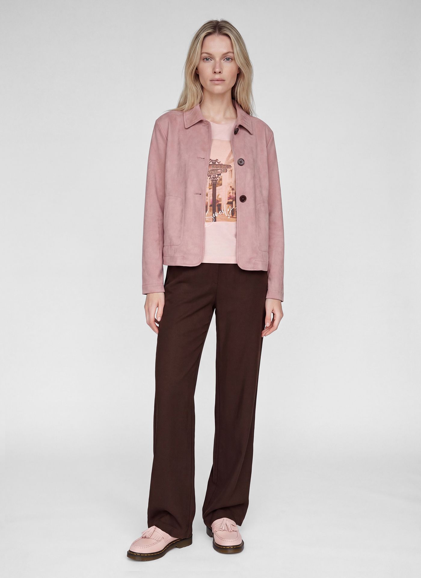 Rabe Velúr kabát gombos és oldalsó zsebekkel - galléros, 3. kép | MyBerill Boutique
