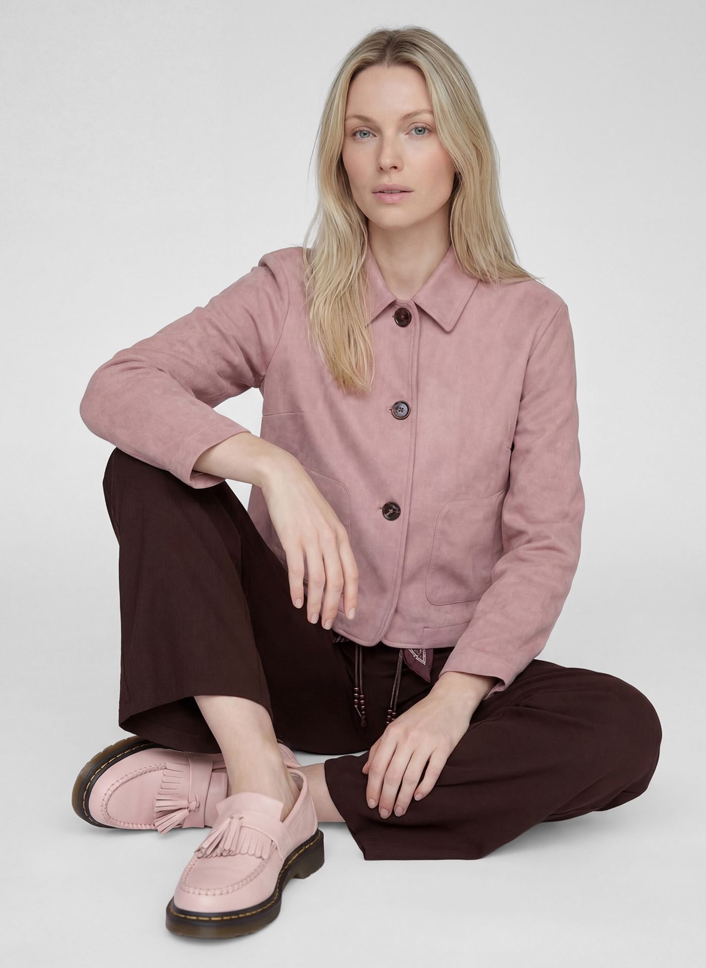 Rabe Velúr kabát gombos és oldalsó zsebekkel - galléros | MyBerill Boutique