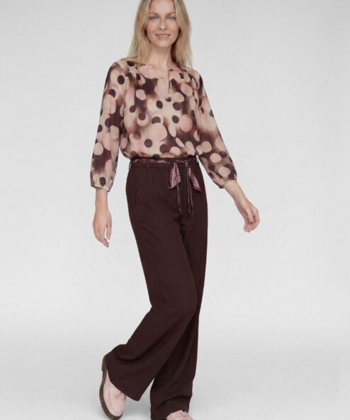 Rabe Blúz hasított nyakkivágással és pöttyös mintával - 3/4-es ujjú, 3. kép | MyBerill Boutique