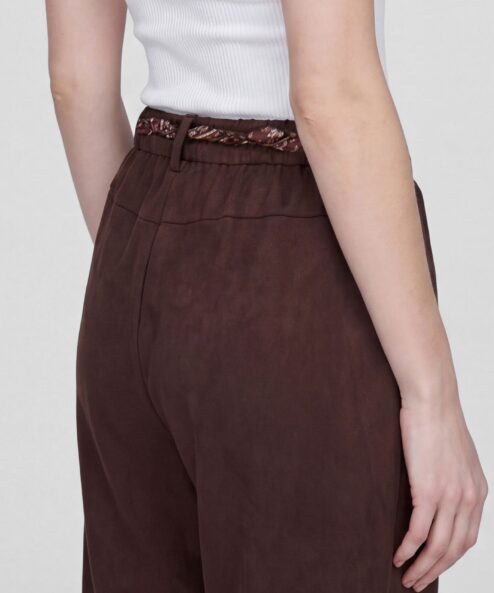 Rabe nadrág megkötős övvel barna - barna, 7. kép | MyBerill Boutique