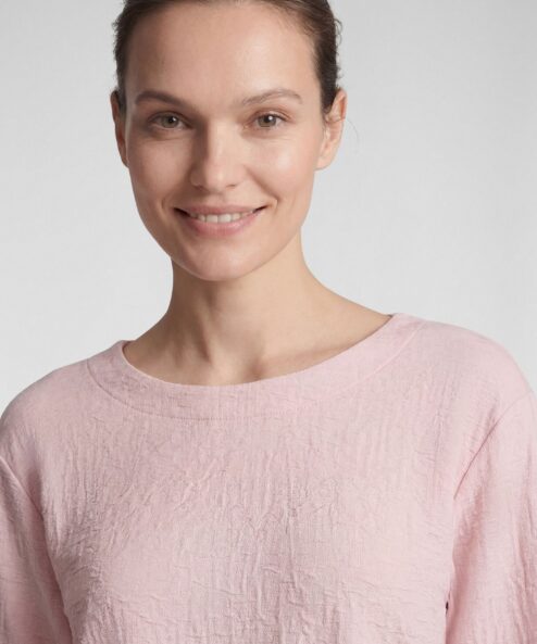 Rabe Texturált felső 3/4-es ujjal és kerek nyakkal - 3/4-es ujjú, 4. kép | MyBerill Boutique