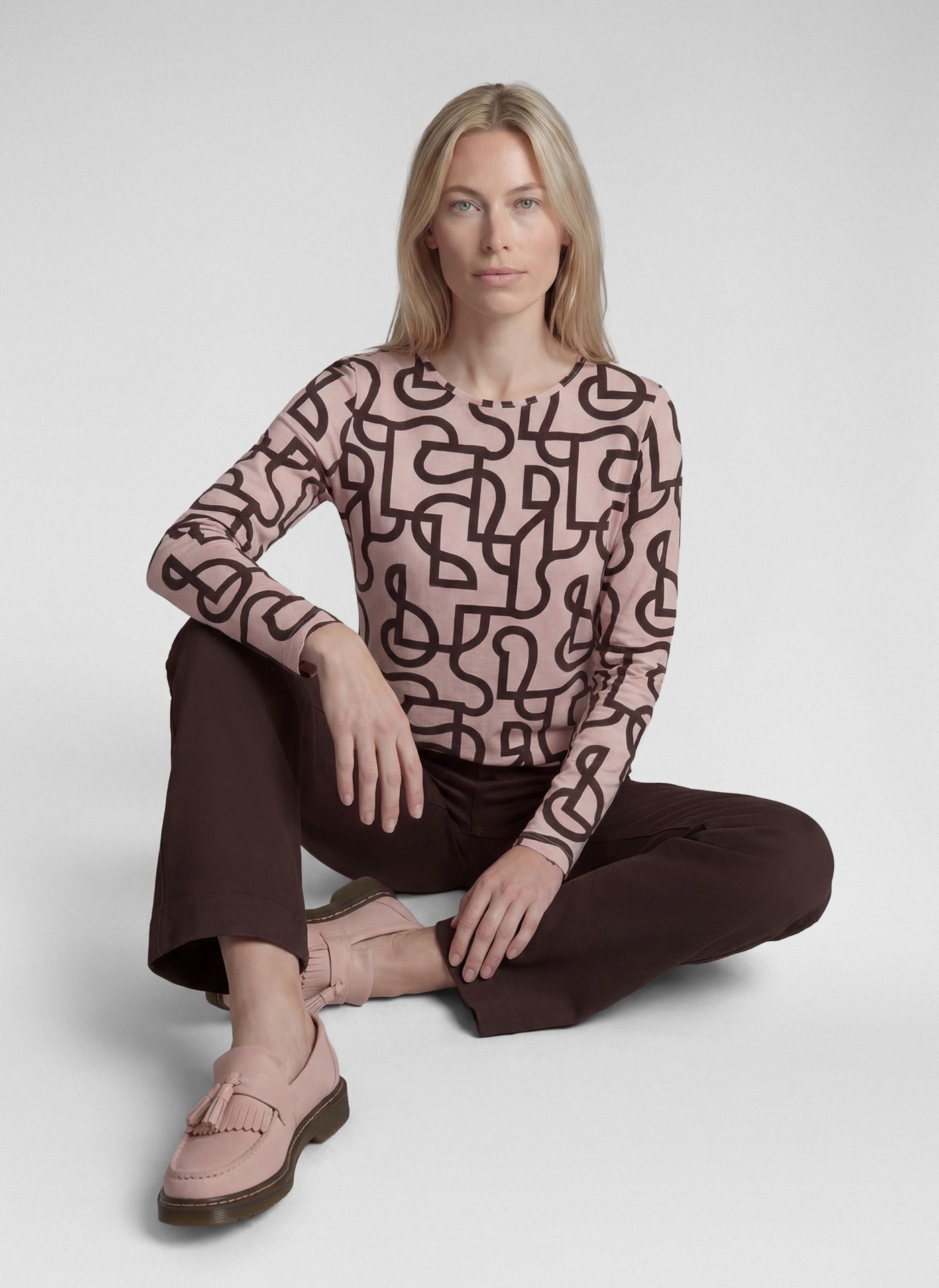 Rabe Grafikus felső absztrakt mintával - 3/4-es ujjú | MyBerill Boutique