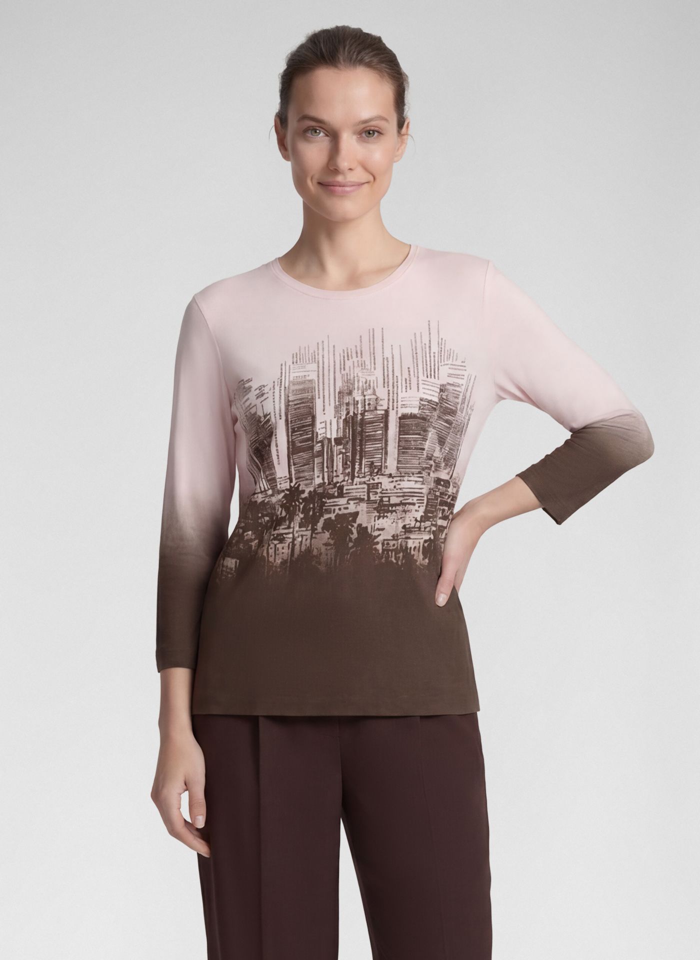 Rabe Városkép mintás felső strasszokkal - 3/4-es ujjú | MyBerill Boutique