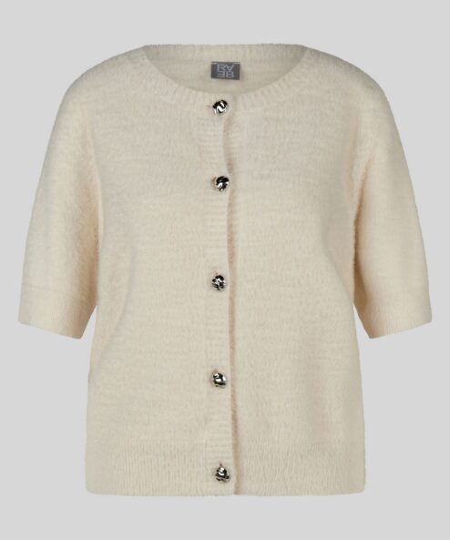 Rabe Rövid ujjú kardigán díszes gombokkal - ekrü, 5. kép | MyBerill Boutique
