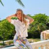 Dolcezza “A Kézzel készített kertem” Fehér Blúz - 3/4-es ujjú | MyBerill Boutique