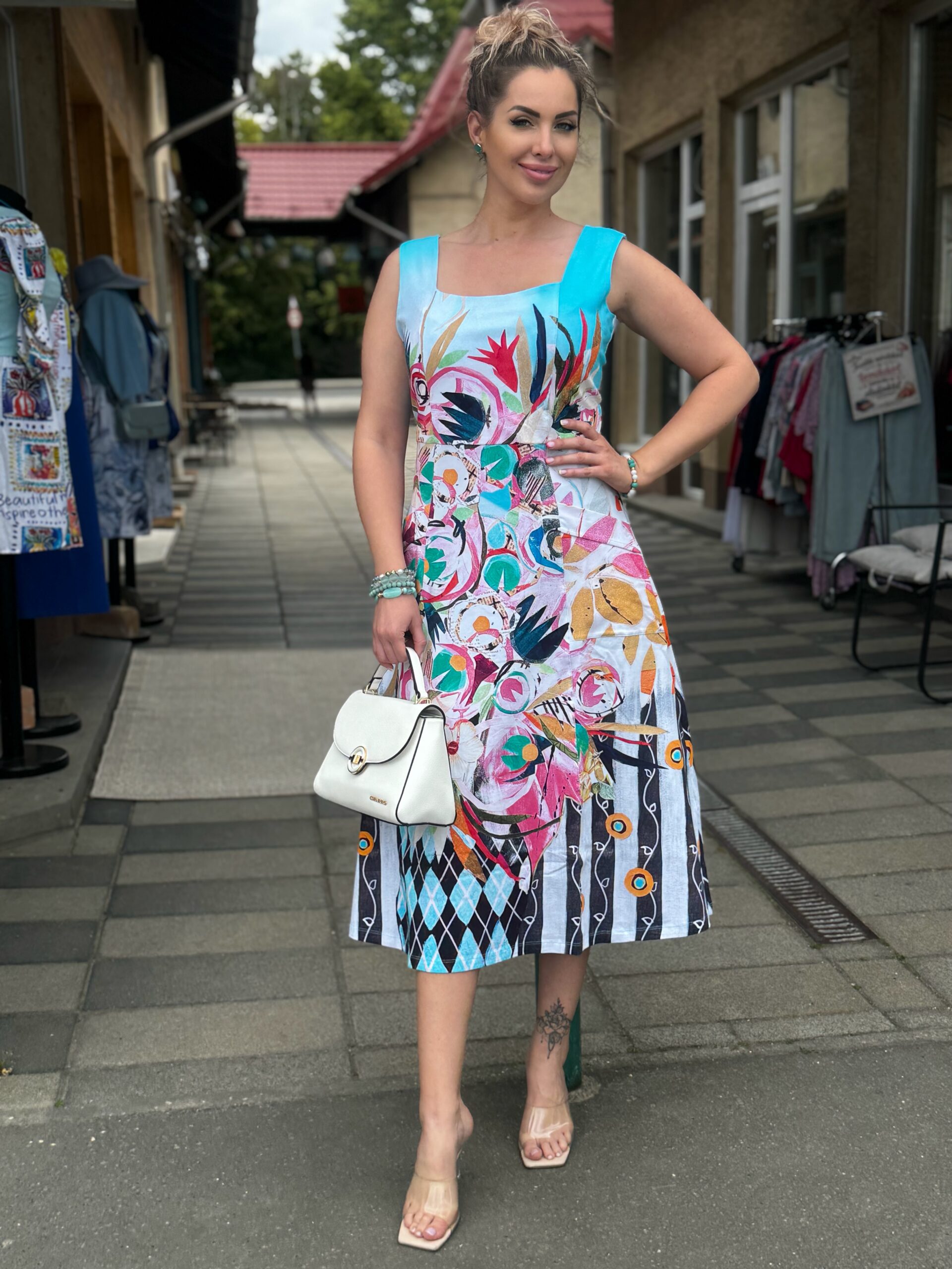 Dolcezza “Az Éber Álom” Pamut ruha - acélkék | MyBerill Boutique