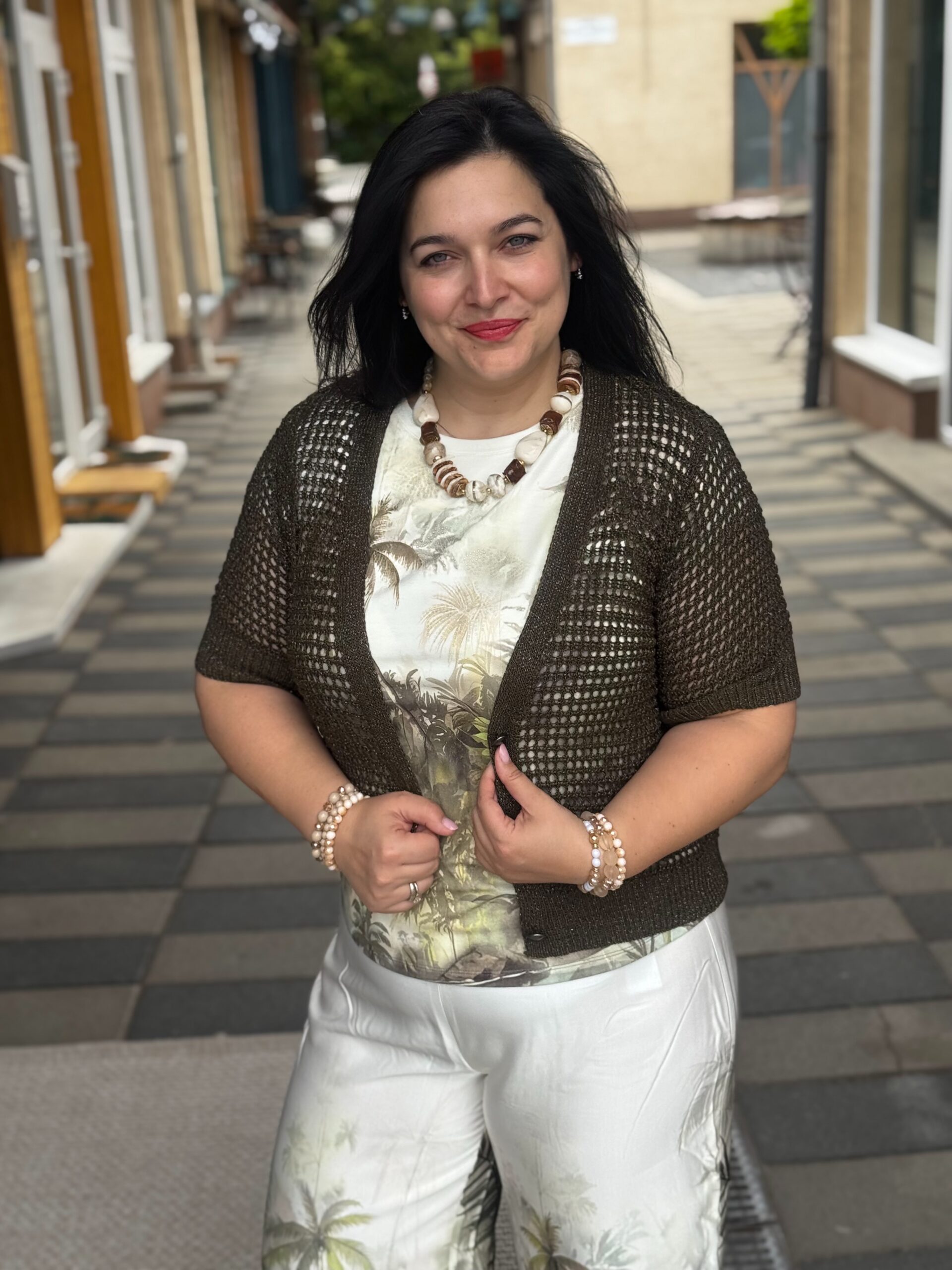 Monari Ajour kardigán zöld - Felső, 2. kép | MyBerill Boutique