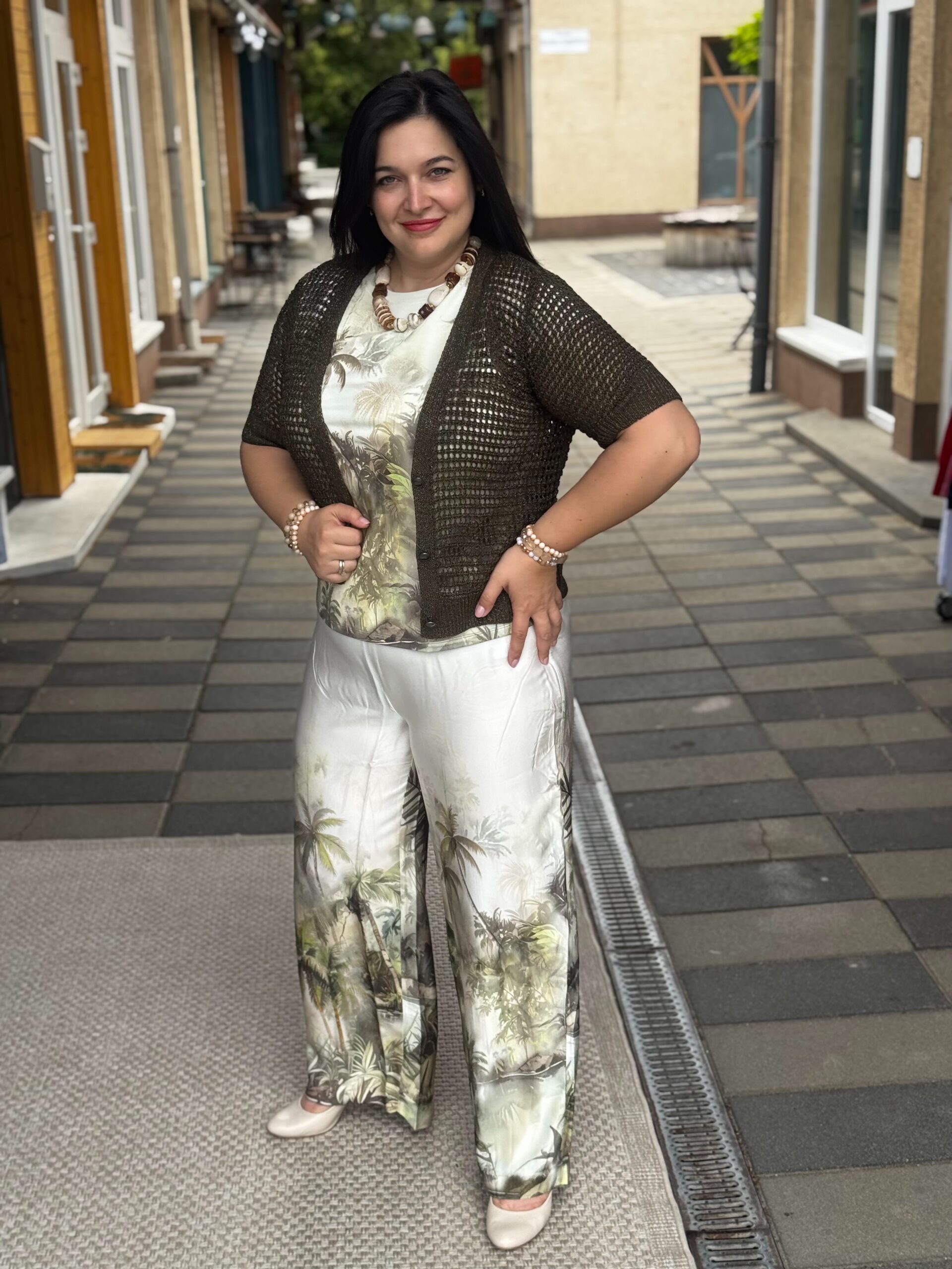 Monari Palazzo nadrág trópusi mintával - Image 6