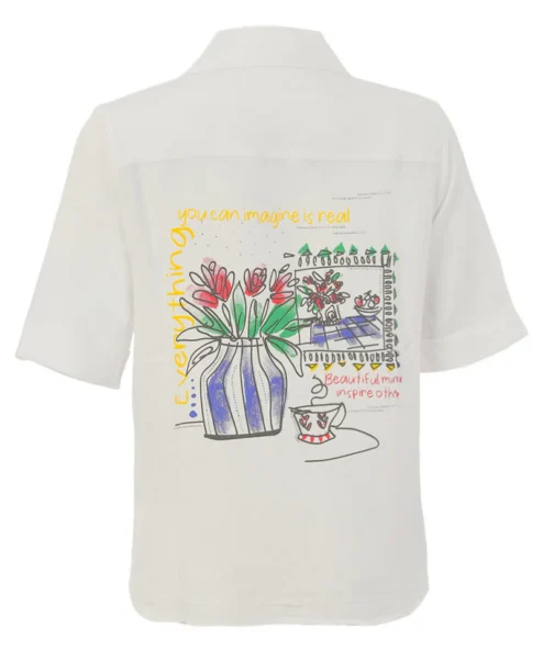 Dolcezza “A Kézzel készített kertem” Fehér Blúz - 3/4-es ujjú, 5. kép | MyBerill Boutique
