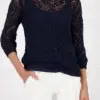 Monari Ajour kötött pulóver rombuszmintával - Felső | MyBerill Boutique