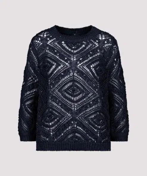 Monari Ajour kötött pulóver rombuszmintával - Felső, 6. kép | MyBerill Boutique