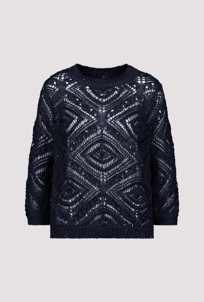Monari Ajour kötött pulóver rombuszmintával - Felső, 6. kép | MyBerill Boutique