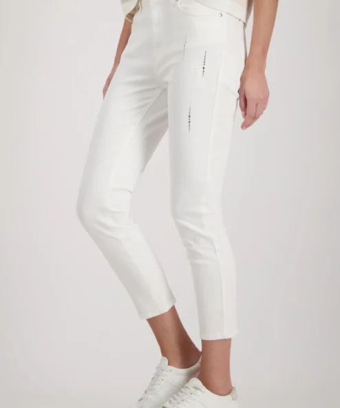 Monari fehér farmer 7/8 strasszos - fehér, 3. kép | MyBerill Boutique
