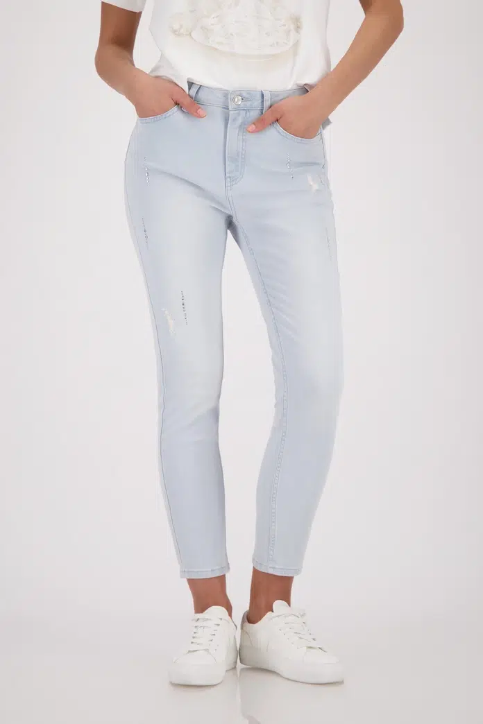 Monari világoskék farmer 7/8 strasszos - kék, 3. kép | MyBerill Boutique
