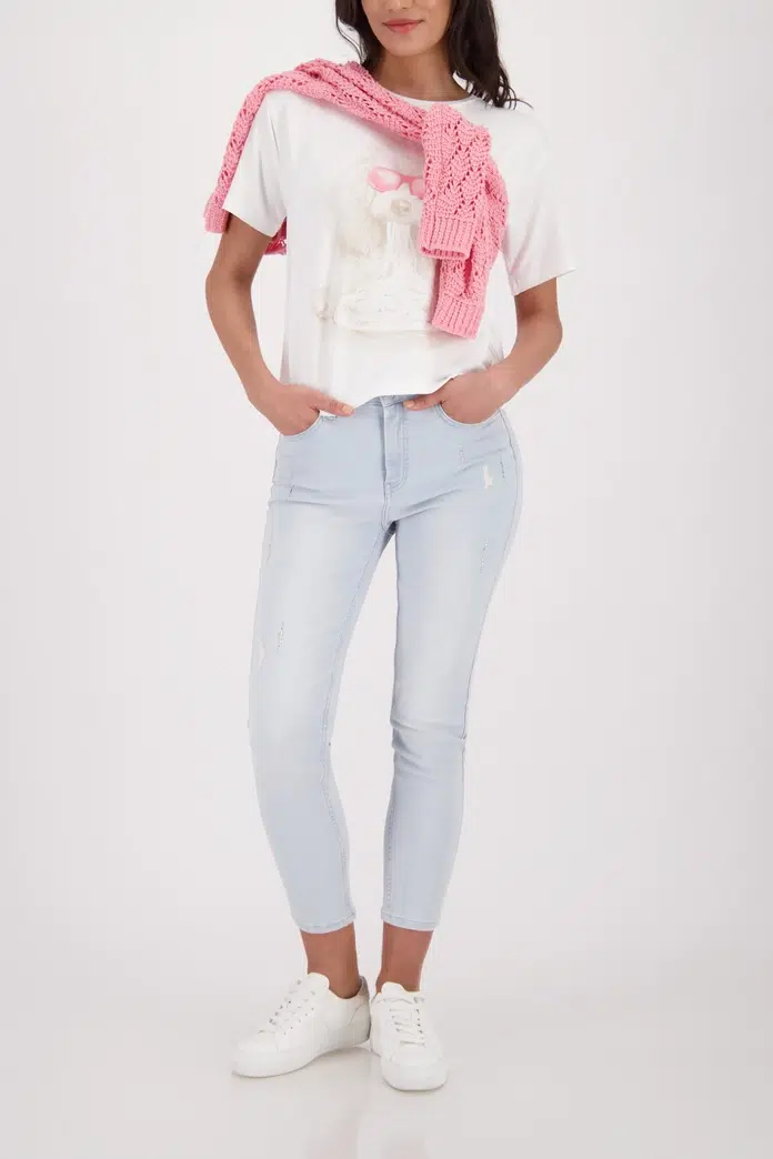 Monari világoskék farmer 7/8 strasszos - kék, 2. kép | MyBerill Boutique