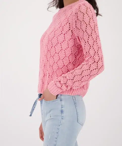 Monari zsenilia azsúr pulóver rózsaszín - Felső, 3. kép | MyBerill Boutique