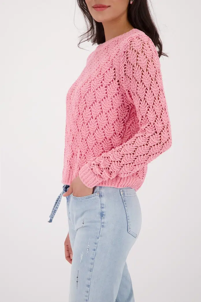 Monari zsenilia azsúr pulóver rózsaszín - Felső, 3. kép | MyBerill Boutique