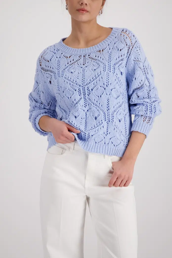 Monari világoskék azsúr pulóver - Felső | MyBerill Boutique