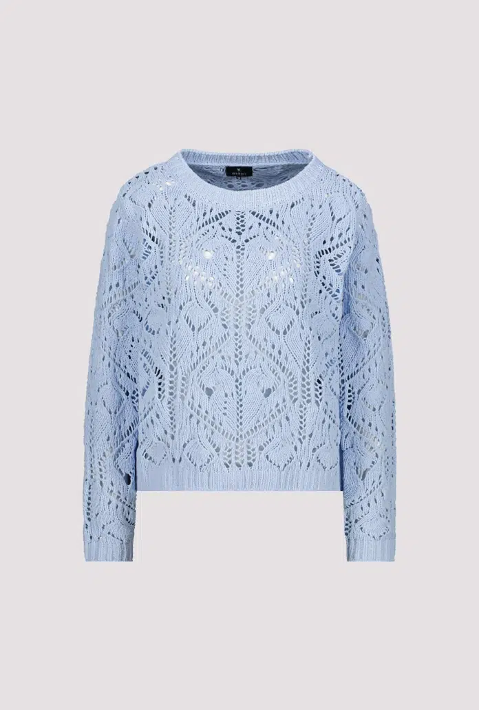 Monari világoskék azsúr pulóver - Felső, 7. kép | MyBerill Boutique