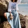 Monari maxi farmer szoknya kék - kék | MyBerill Boutique