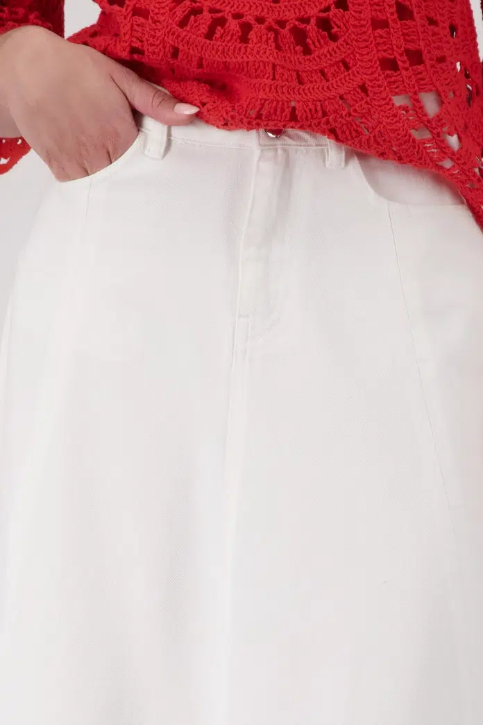 Monari maxi farmer szoknya fehér - fehér, 6. kép | MyBerill Boutique