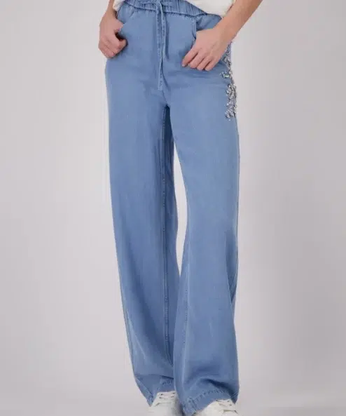Monari strasszos farmernadrág - kék, 7. kép | MyBerill Boutique